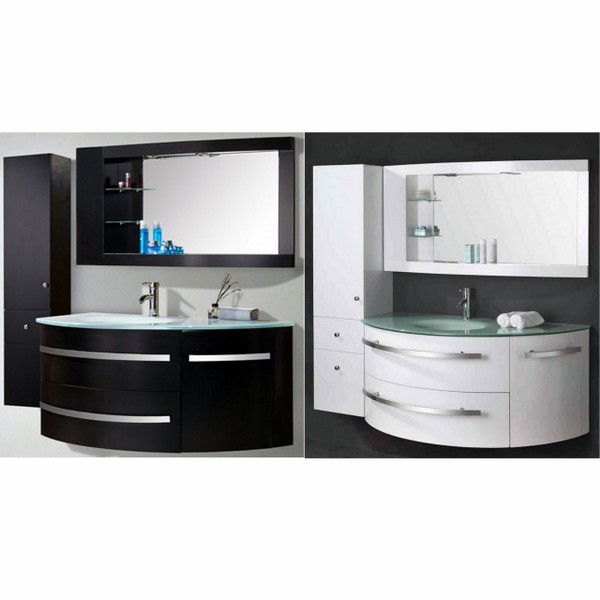 Bathroom Vanity 120 35 Cm Black Or White Washbasin With Mixer Faucet Included Free Column Cabinet Desy Model - Bathroom Vanity With Sink And Faucet Included