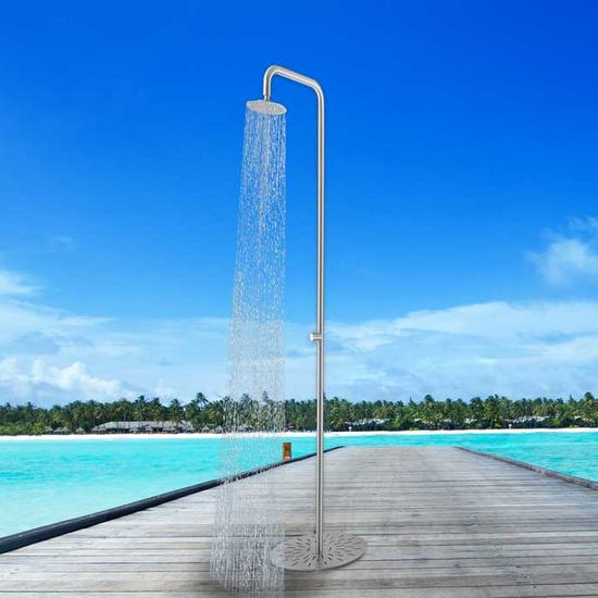 Stainless steel outdoor shower column cold water only DC016