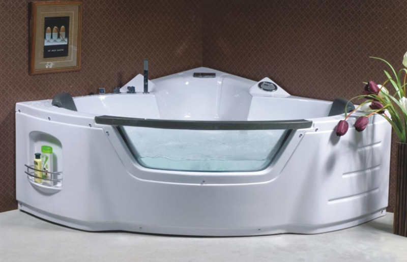 Two person Jacuzzi, 135x135 or 150x150, Fully-equipped, with front glass - VS012