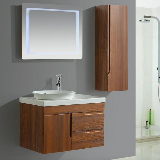 Aurora Suspended Bathroom Cabinet, Mirrored Vanity Cabinet