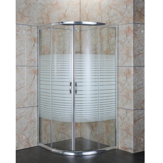 Round shower enclosure, 80x80 or 90x90, transparent or silk-screen printed - BOX016
