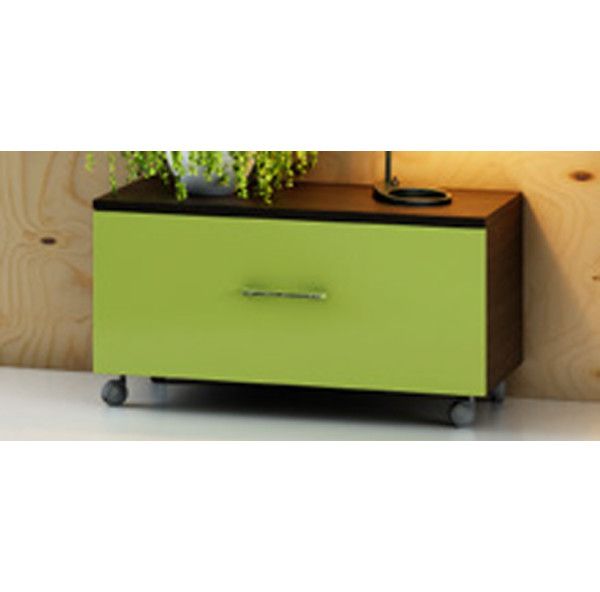 Drawer unit with wheels or wall-hung, cm 77x39x39h, bicoloured or single colour, available in 30 colours
