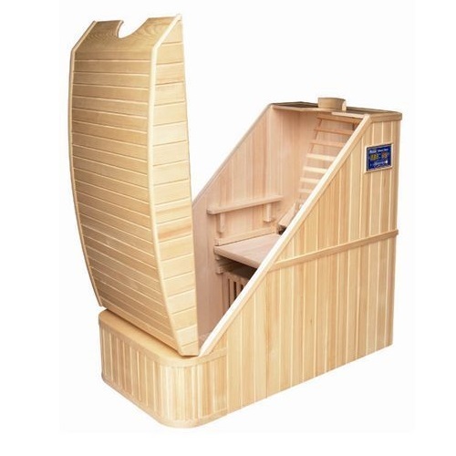 Mini infrared sauna for one person 120x70 cm in Hemlock wood SN027