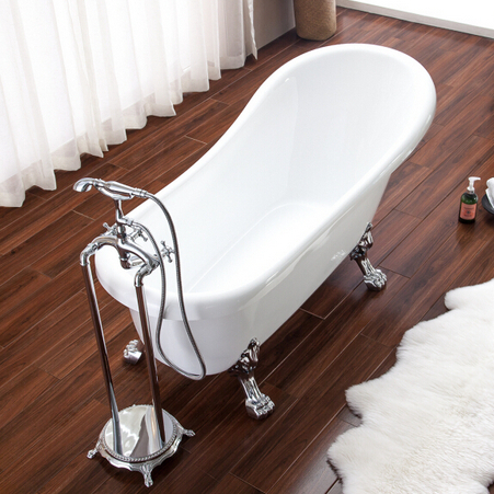 Oval freestanding bathtub with chrome feet Classic style 167x71x78 VS087