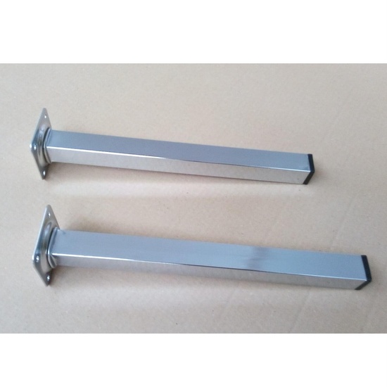 Chrome metal feet for wall-hung bathroom cabinets, 30cm height