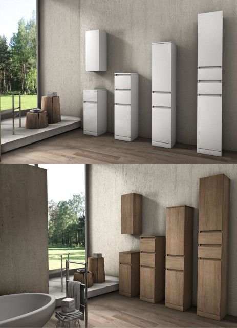 White or tobacco multipurpose cabinet  available in various sizes